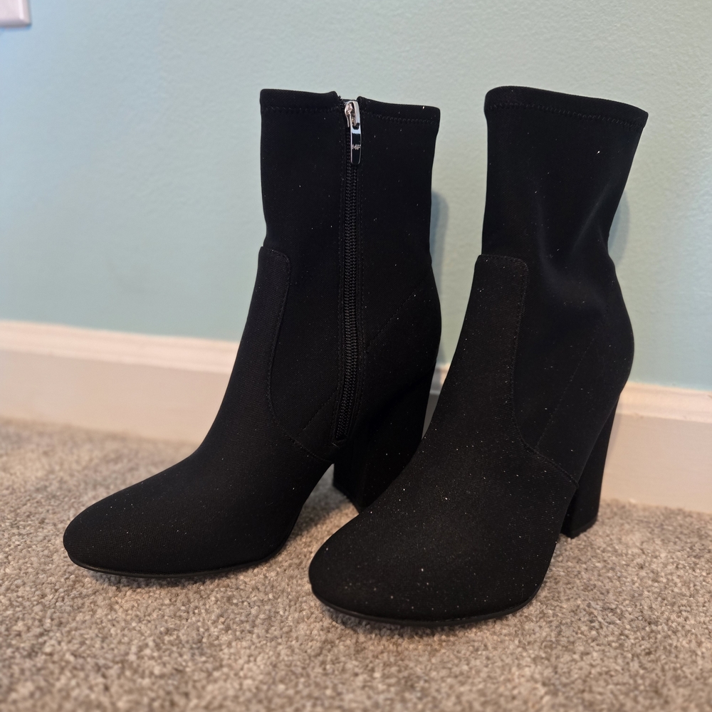 Sparkly Black Women's Ankle Boots